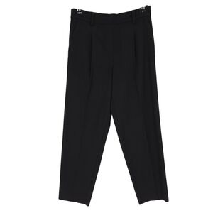 Ann Taylor LOFT Tapered Ankle Pants Black Pleated Pull On High Rise Small